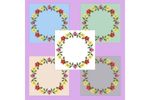 Дизайн (схема для вишивання) "Wreath of flowers (Вінок з квітів)" EP013